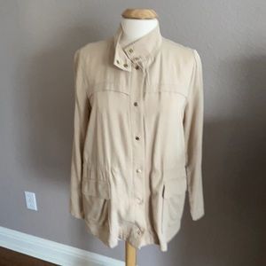 Zara basic beige lightweight jacket, large